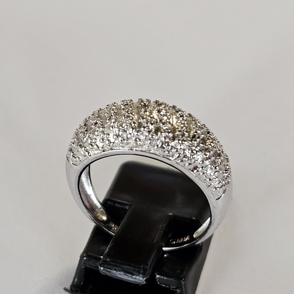 Genuine Diamonds in Sterling Silver Ring Size 5! 💍 - Picture 5 of 9